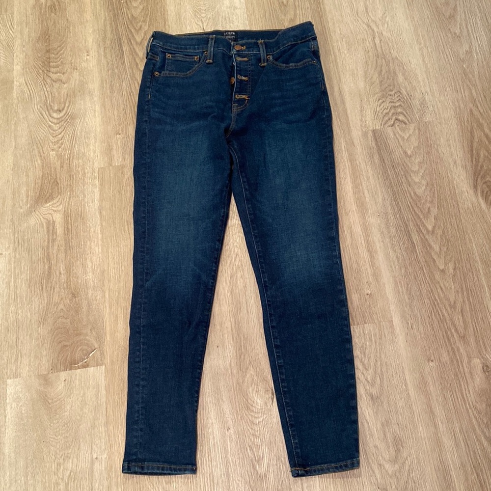 J Crew Factory 10” High Rise Skinny Button Fly Jeans